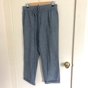 Banana Republic Cotton Chambray Pants, M